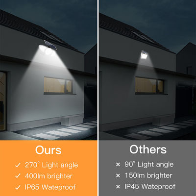 Trzy głowice 100-400 LM 38 SZTUK LED Solar Sensor Wall Light do ścieżki