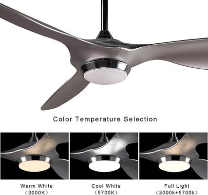 Luksusowy nowoczesny świecący 72w wentylator sufitowy Led Light Body Lamp Metalowy przełącznik silnika