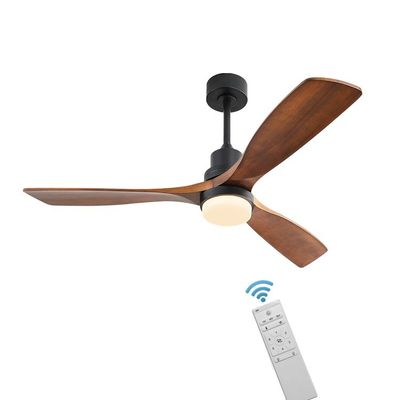 120V AC DC Drewniany wentylator sufitowy Światło Pilot Żyrandol do salonu
