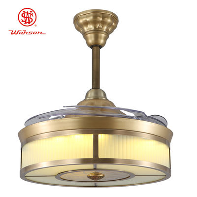 42-calowy pilot zdalnego sterowania 3500K Wysuwany wentylator sufitowy Niewidoczne ostrza 220 V AC