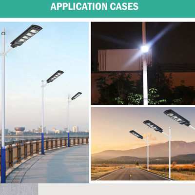 6000K 100W 200W 300W Solarne oświetlenie uliczne Lampa zewnętrzna Ip65 Pilot zdalnego sterowania