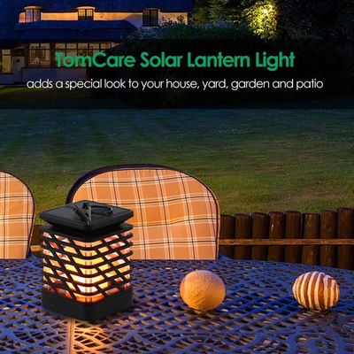 Błyszczące 30-40LM 3000K-3500K Solar Migoczący Płomień Latarnia Wisząca Solar Garden Light