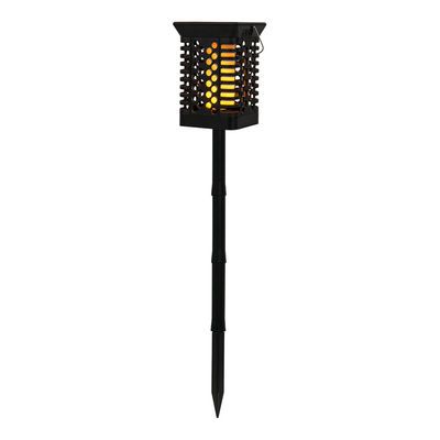 Ciepły biały IP65 75 LED Solar Garden Light 100lm / w Solar Flame Migotanie lampy Latarka