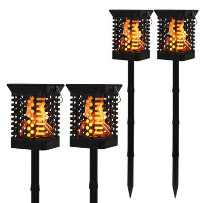 Ciepły biały IP65 75 LED Solar Garden Light 100lm / w Solar Flame Migotanie lampy Latarka