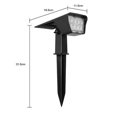 20000 godzin 300lm Zewnętrzna lampa ogrodowa LED Solar Kąt świecenia 180 stopni