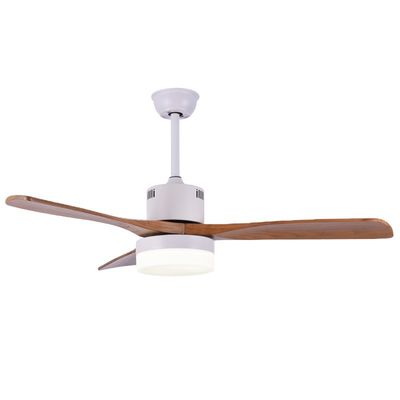 OEM ODM Vintage Home 1320mm Matowy biały wentylator sufitowy z naturalnego drewna 6000K