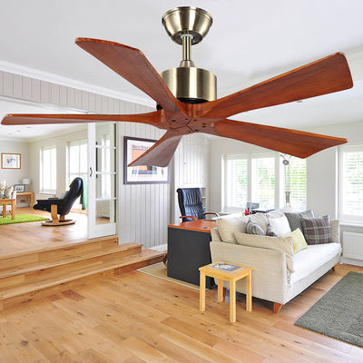 RoHS Natural Wood 75w Nowoczesny 5-ostrzowy wentylator sufitowy 42-calowy wentylator sufitowy Light Electric