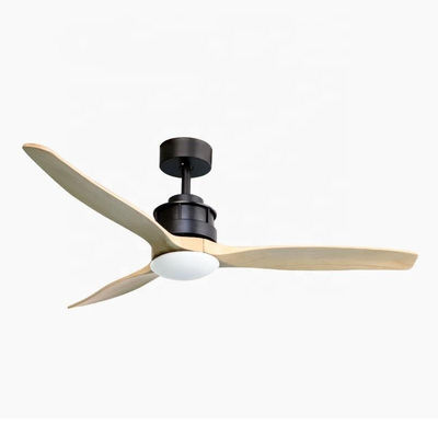 Decor Livingroom 40w 52-calowy drewniany wentylator sufitowy Light 3 Blades DC Motor