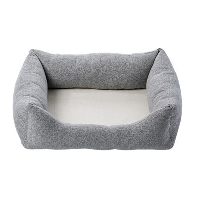 OEM ODM Pet Products FibreEVA Checkered Rectangle Linen Dog Beds