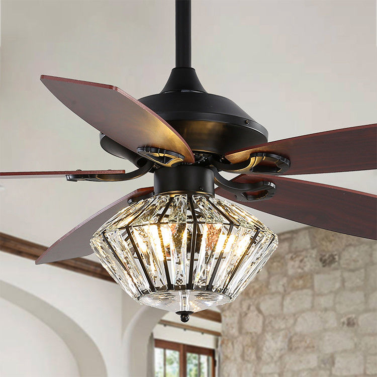 65W 120V Salon Dekoracyjne wentylatory sufitowe / Świecący wentylator sufitowy Super Jasność