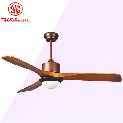 Dc Motor 3 Ostrza ze sklejki Kryty nowoczesny ściemnialny wentylator sufitowy LED
